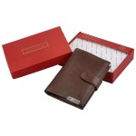 Pánská kožená peněženka na výšku Bellugio Soren, čokoládově hnědá