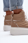 Zazoo 3392/X Dámské Kožené Sportovní Boty na Platformě Beige 41