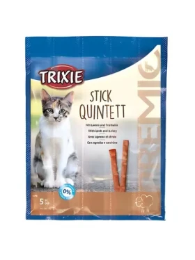 TRIXIE Premio Stick Quintett tyčinky pro kočky jehněčí/krůtí / 5x5 g / s taurinem (TX-42723)