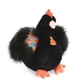 Doudou Histoire d´Ours Plyšová slepička černá 28 cm
