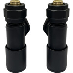 CERANO - Připojovací sada radiátorových ventilů - ruční - rohová - 1/2"/PEX 16x2 mm - černá matná CER-478120