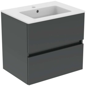 IDEAL STANDARD - Eurovit Skříňka s umyvadlem, 55x60x44 cm, 2 zásuvky, lesklá šedá R0572TI