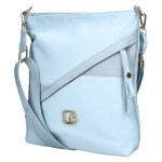 Moderní dámská koženková crossbody kabelka LB Ettela, světle modrá