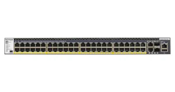 NETGEAR M4300-52G-PoE+ / Přepínač / 48x Gigabit PoE+ / 2x 10GE RJ45 / 2x 10GE SFP+ / L3 řízený (GSM4352PA-100NES)