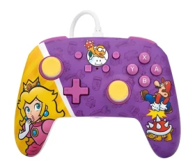 PowerA Enhanced Wired Controller - Princess Peach Battle / Herní ovladač / drátový / Nintendo Switch (NSGP0092-01)