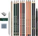 Faber-Castell Faber-Castell, 112925, Discovery set, sada uměleckých potřeb pro suché techniky, 17 ks