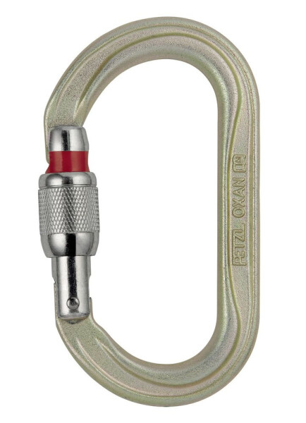 Karabina PETZL Oxan screw-lock stříbrná