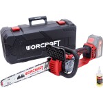 AKU řetězová pila, 30cm, bezuhlíková, 20V, bez AKU v kufru, ShareSYS, WORCRAFT CGC-S20LiBD