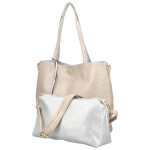 Módní koženkový set kabelek Maricela, zlatý