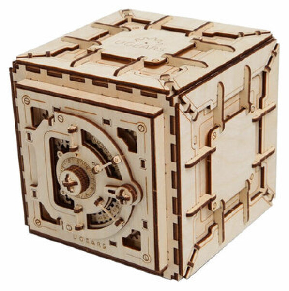 Ugears 3D dřevěné mechanické puzzle Trezor