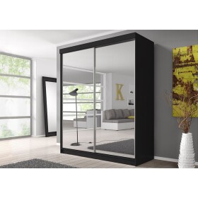 Šatní skříň Multi 20 Barva korpusu: Černá, Rozměry: 203 cm
