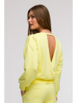 B293 Mikina s otevřenými zády - lemon EU XL