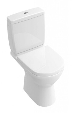 VILLEROY & BOCH - O.novo WC kombi mísa Compact, zadní odpad, DirectFlush, CeramicPlus, alpská bílá 5689R0R1