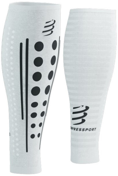 Kompresní lýtkové návleky Compressport R2 Aero 2.0 - White/Black Velikost: 38-42 cm obvod lýtka