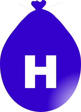 Balónek písmeno H modré balonky.cz Balónek písmeno H modré balonky.cz
