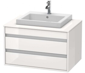 DURAVIT - Ketho Umyvadlová skříňka 50x80x55 cm, 2 zásuvka, lesklá bílá KT675402222