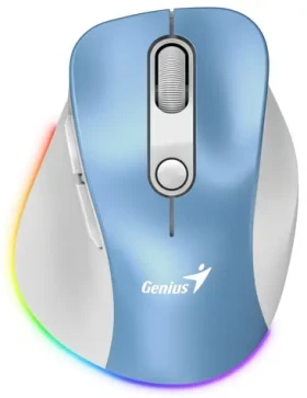 GENIUS Ergo 9000S Pro modrobílá / optická / 2400 dpi / bezdrátová / 6 tlačítek / RGB (31030039401)
