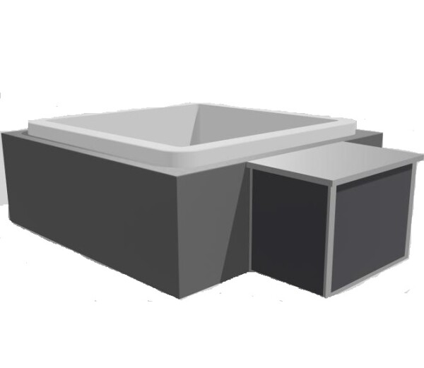 Aseko Pool Technology Box Alu - Whirlpool, v antracitové barvě - bez technologie, prázdny