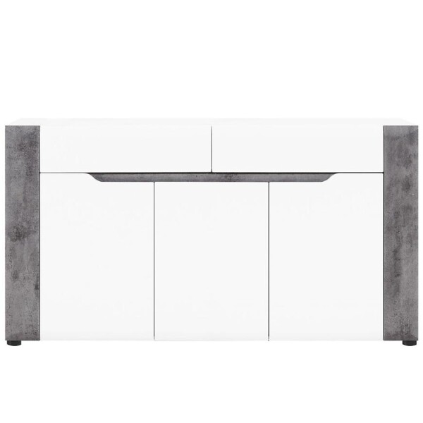 Komoda Brando B03 bílá/Beton 3d2s