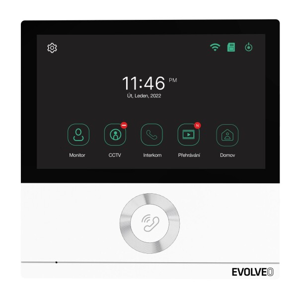 EVOLVEO DoorPhone AHD7, Rozšiřující monitor s WiFi bílá barva