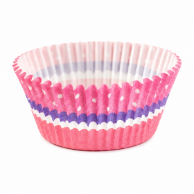 Cake star papírové košíčky na muffiny a cupcakes barevné 50x30 mm 100ks-vzor 2
