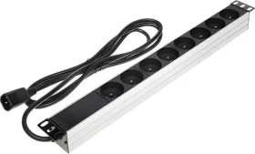 Delta PD-8/RACK/IEC / Zásuvková lišta / 19" / 1U / 8x zásuvka 230V / IEC (PD-8/RACK/IEC)