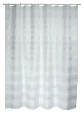 MSV Sprchový závěs AMALFI bílý / 180 x 200 cm / Polyester / S kroužky