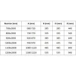 MEXEN - Exo sprchové dveře křídlové110, transparent, černá 8182-110-000-70-00
