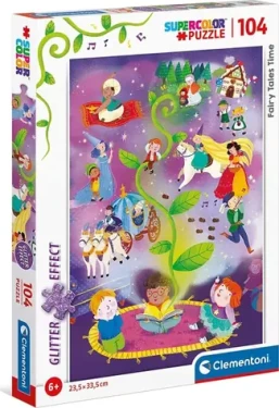 Clementoni Třpytivé PUZZLE Čas pohádek