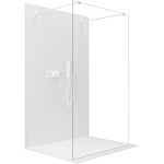 CERANO Sprchová zástěna Walk-in Onyx Duo L/P - 8 mm - hranatá vzpěra - bílá matná, transparentní sklo - 110x200 cm