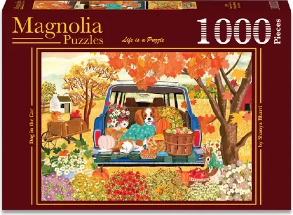 MAGNOLIA Puzzle Pes v autě