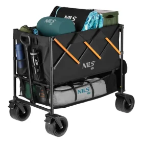 NILS CAMP Kempingový vozík NC2607 XXL 160L černo-oranžový (15-03-515)