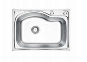 Erga HD, 1-komorový ocelový dřez 580x430x160 mm, povrch MikroDekor, ERG-MLS-HD5843D