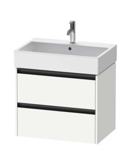 DURAVIT - Ketho.2 Umyvadlová skříňka 55x68x46 cm, 2 zásuvky, matná bílá K25276018180000