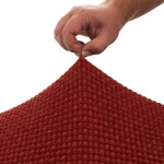 Super strečové potahy NIAGARA cihlová křeslo s dřevěnými rukojeťmi (š. 50 - 80 cm)