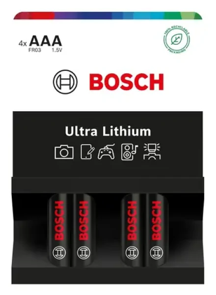 Bosch FR03UL4B/00 / Baterie / Lithium AAA / 4 ks (8594162800025)