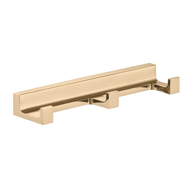 RAV Slezák - NIL - Koupelnový doplněk Věšáček trojitý, Zlatá - lesklá NLA0105Z NLA0105Z