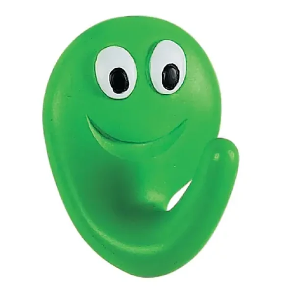 Spirella SMILE dětský háček zelený / polyresin / samolepící / 40 x 50 mm (7610583067593)