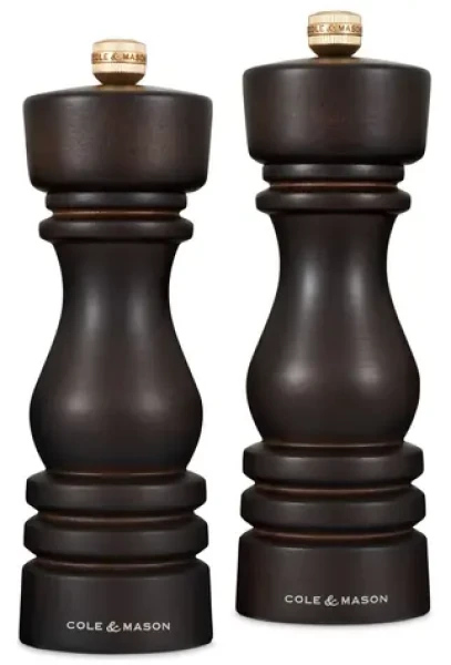 Cole Mason London Chocolate Wood 18 cm / Dárková sada mlýnků / bukové dřevo / mlýnek na sůl a pepř / bez náplně (H233080)