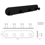 SAPHO - X-ROUND BLACK samolepící čtyřháček, černá mat XR221B