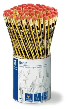 Staedtler Noris Ti / Grafitová tužka s gumou / HB / šestihranná / 72 ks (122 KP72)