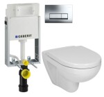 GEBERIT KOMBIFIXBasic vč. chromového tlačítka DELTA 51 + WC JIKA LYRA PLUS + SEDÁTKO DURAPLAST 110.100.00.1 51CR LY6