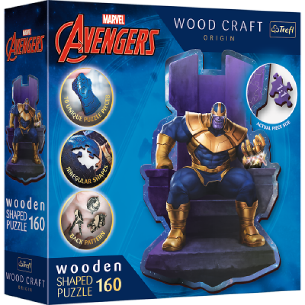 Puzzle Wood Craft Origin Thanos na trůnu 160 dílků - Trefl