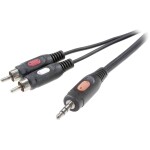 Oehlbach jack audio prodlužovací kabel [1x jack zástrčka 3,5 mm - 1x jack zásuvka 3,5 mm] 5.00 m černá pozlacené kontakty Oehlbac