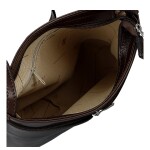 Luxusní dámská kožená crossbody kabelka Liara, tmavě hnědá