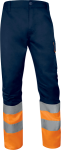 Reflexní pracovní kalhoty Delta Plus M1PA2HVCL1 Barva: Modrá/ Žlutá, Velikost: M (M1PA2HVCL1JATM)