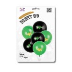 Dortisimo Balónky zelené a černé s dinosaury 30 cm