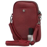Trendy dámská koženková crossbody kapsa Asirys, vínová