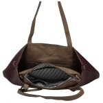 Trendy koženkový set kabelek Lexie, vínový-khaki