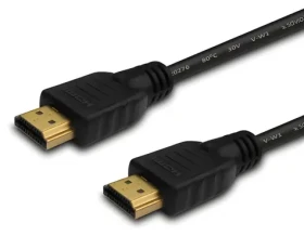 HDMI kabel CL-196 3m černá / Kabel HDMI / 4K 4096×2160 / ARC / pozlacené konektory (SAVKABELCL-196)